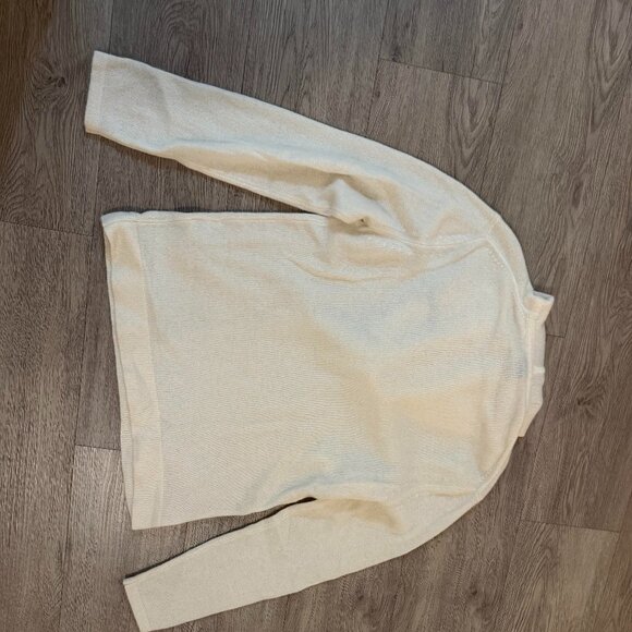 100% Cashmere White Logo Hoodie - Picture 2 of 5